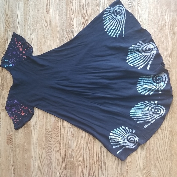 (OS) Shiva Fashions Slightly Sheer 100% Rayon Swim Coverup Beach Embroidered - Picture 8 of 8